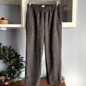 Oak & Fort Houndstooth Wool Blend Trouser Pants Pockets
